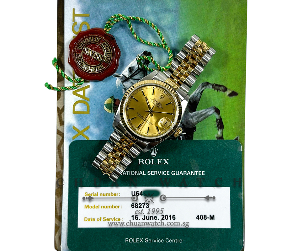 Rolex Boys' DateJust Two-Tone 31mm 68273 Champagne Index - Discontinued - Image 2
