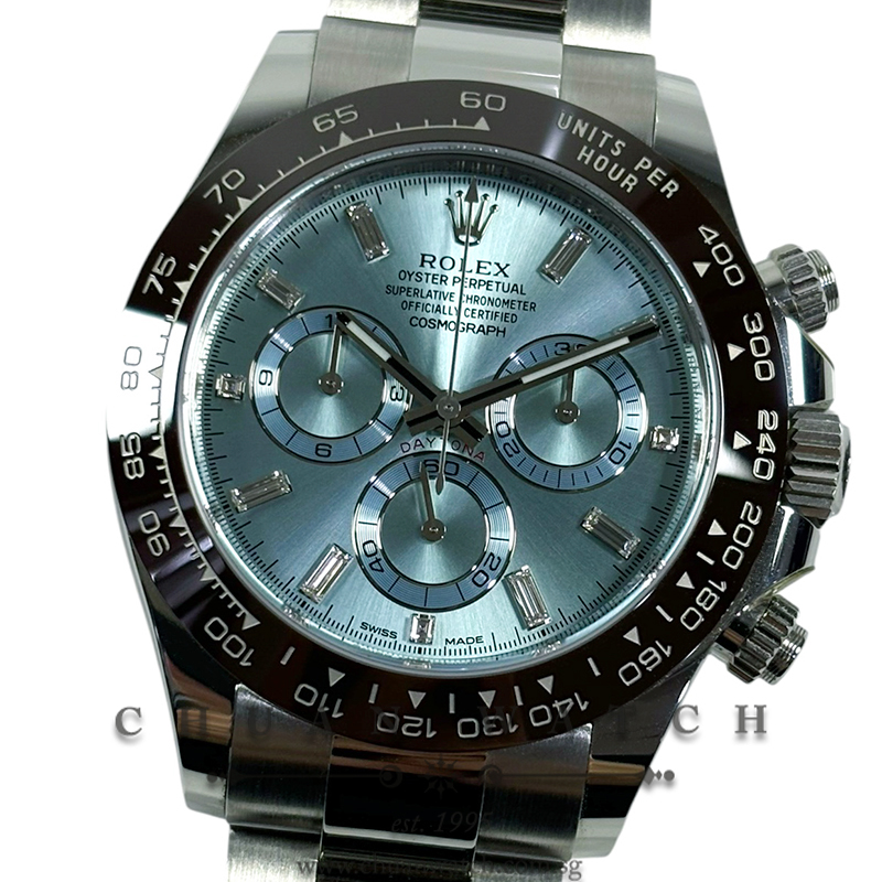 Rolex Cosmograph Daytona 'Platona' Platinum 116506 Ice-Blue Diamonds - Discontinued