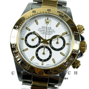 Rolex Cosmograph 'Zenith' Daytona Two-Tone 16523 White Index Tritium - Discontinued