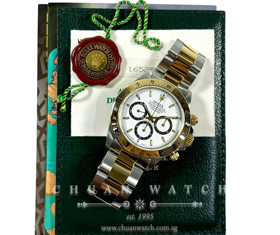 Rolex Cosmograph 'Zenith' Daytona Two-Tone 16523 White Index Tritium - Discontinued - Image 2