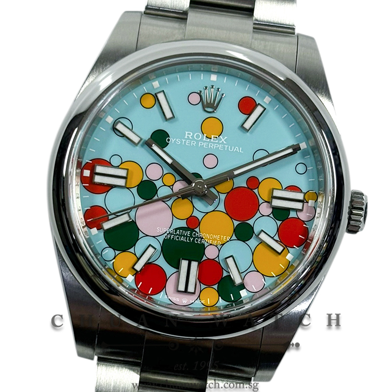 Rolex Oyster Perpetual 41 124300 Turquoise Blue 'Celebration' - Discontinued