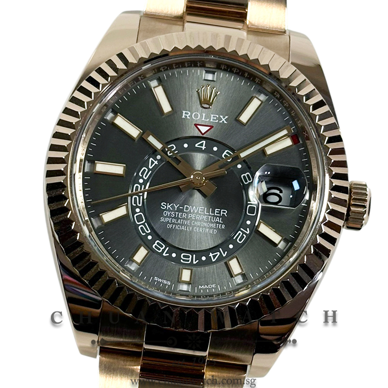 Rolex Sky-Dweller Everose 42mm 326935 Slate Index - Discontinued