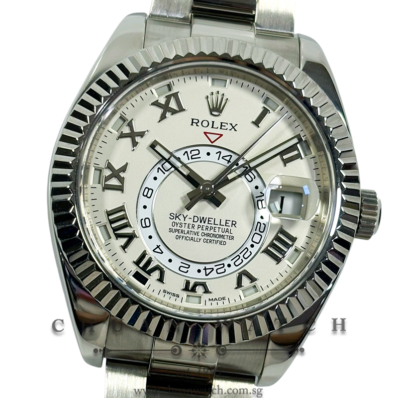 Rolex Sky-Dweller White Gold 42mm 326939 Ivory Roman - Discontinued