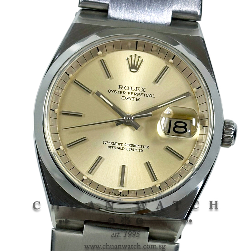 Rolex Vintage Oyster Perpetual Date 'OysterQuartz Transitional' 36mm 1530 Silver Index Tritium - Discontinued