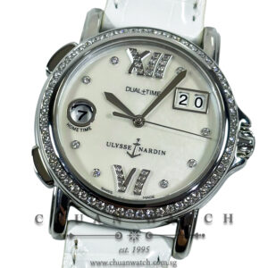 Ulysse Nardin Lady Dual Time Big-Date MOP Diamonds 37mm 223-28B/391 - Discontinued
