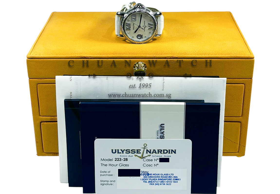 Ulysse Nardin Lady Dual Time Big-Date MOP Diamonds 37mm 223-28B/391 - Discontinued - Image 2