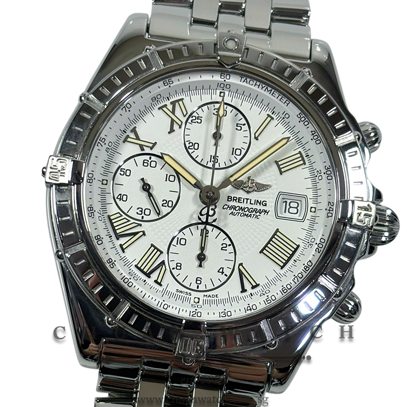 Breitling Crosswind Chronograph 43mm A13055 White Tritium - Discontinued