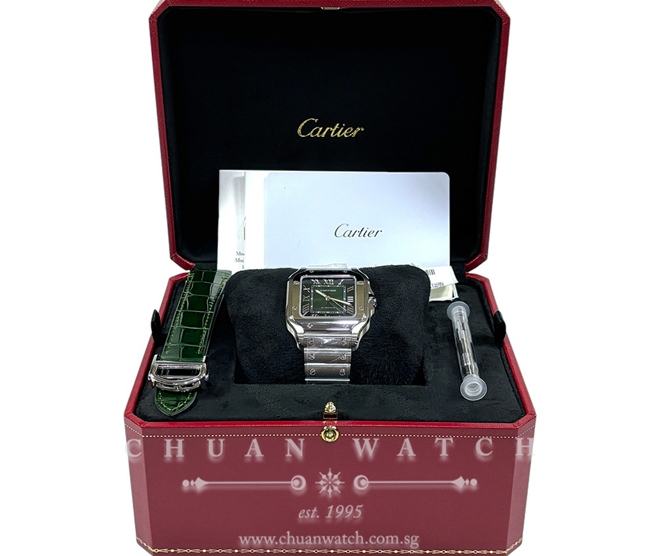 Cartier Santos de Cartier Medium WSSA0061 Green - Image 2