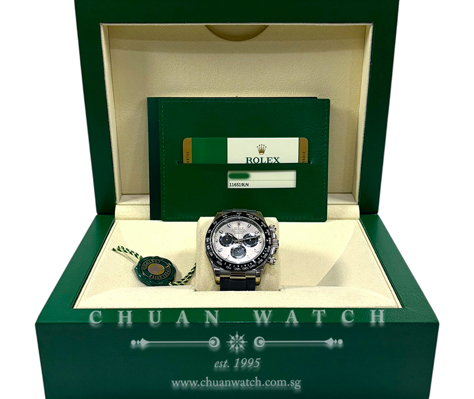 Rolex Cosmograph Daytona White Gold Oysterflex 116519LN Steel Black Index 'Ghost' - Discontinued - Image 2