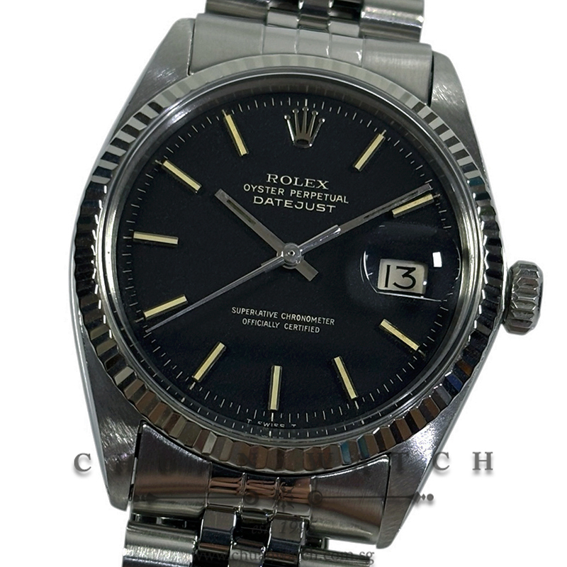 Rolex Vintage Gents' DateJust 36mm 1601 Black Index Tritium - Discontinued