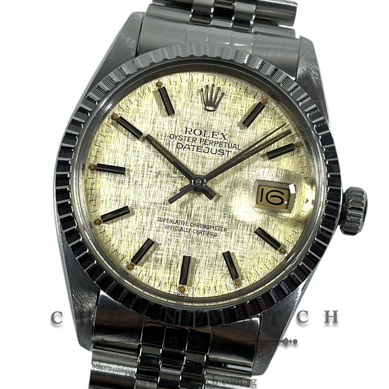 Rolex Vintage Gents' DateJust 36mm 16030 Silver Linen Index Tritium - Discontinued