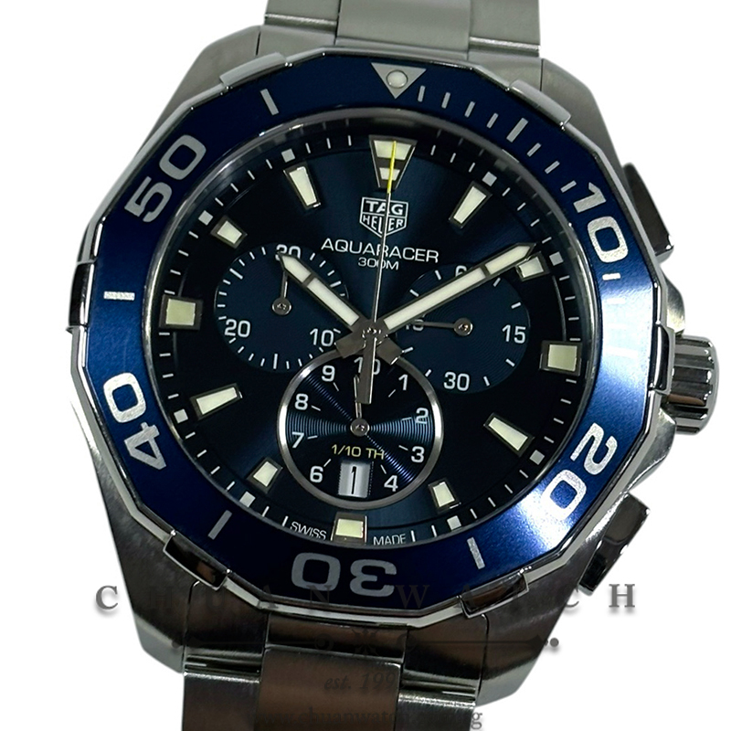 Tag Heuer Aquaracer Chronograph Quartz 43mm CAY111B Blue - Discontinued