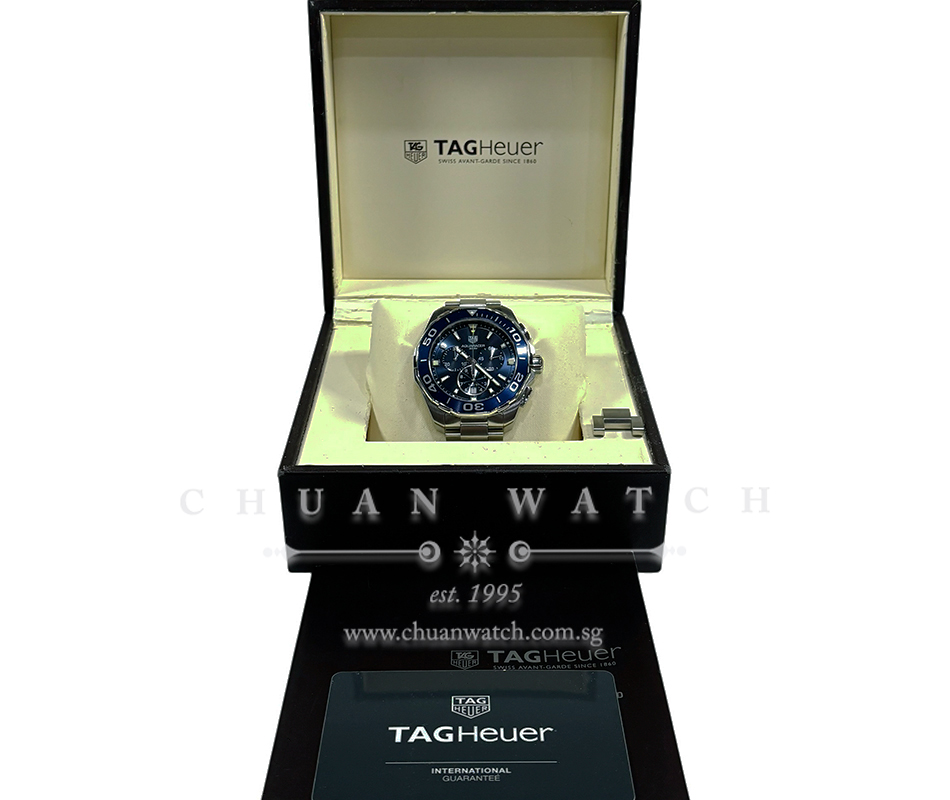 Tag Heuer Aquaracer Chronograph Quartz 43mm CAY111B Blue - Discontinued - Image 2