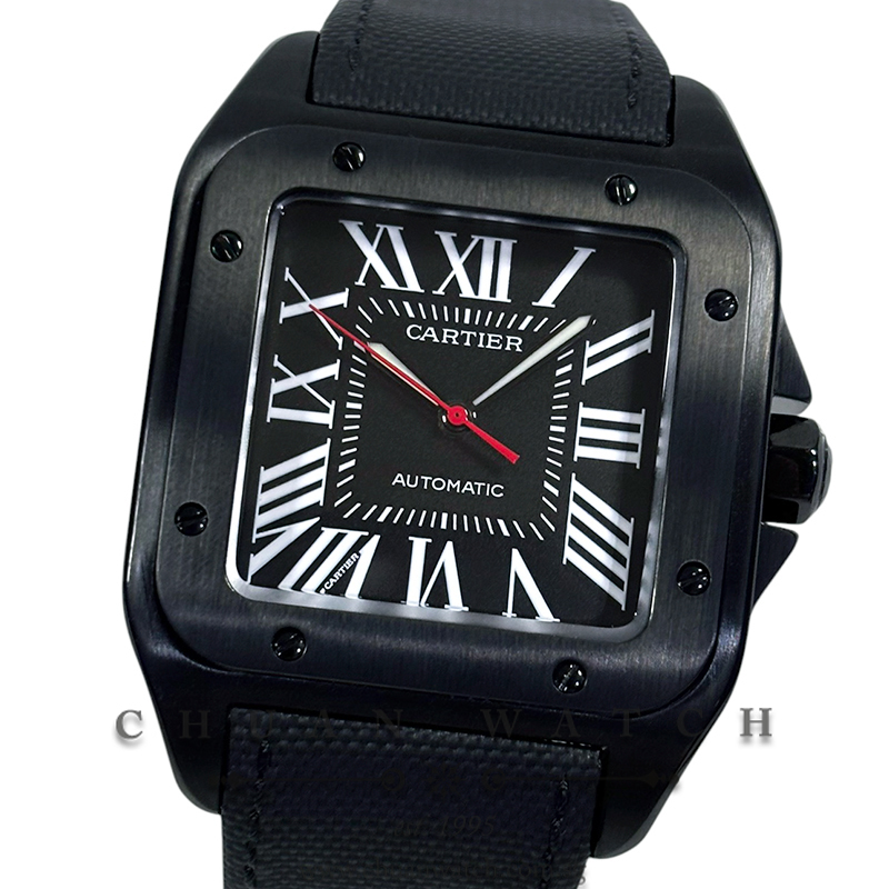 Cartier Santos 100 Carbon Large ADLC-Steel WSSA0006 - Discontinued