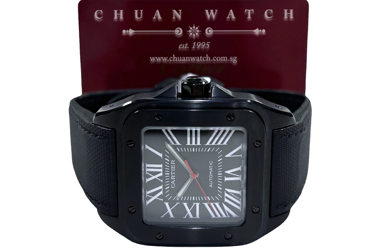 Cartier Santos 100 Carbon Large ADLC-Steel WSSA0006 - Discontinued - Image 2