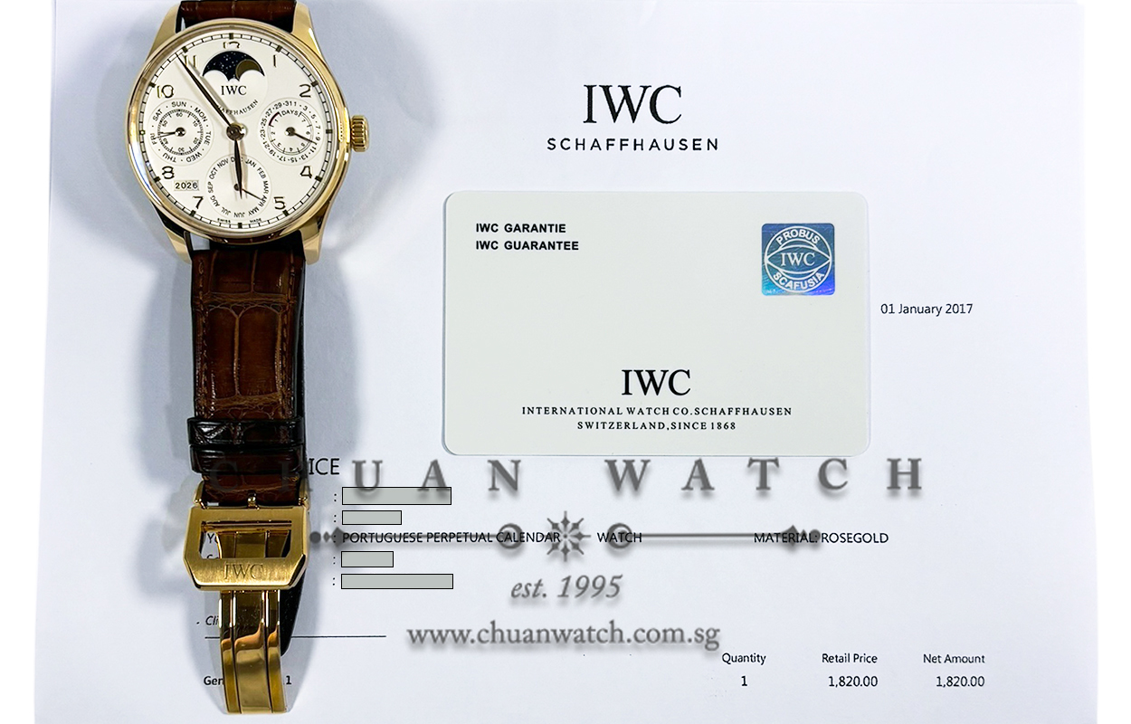 IWC Portuguese Perpetual Calendar MoonPhase Rose Gold 42.3mm IW502213 - Discontinued - Image 2
