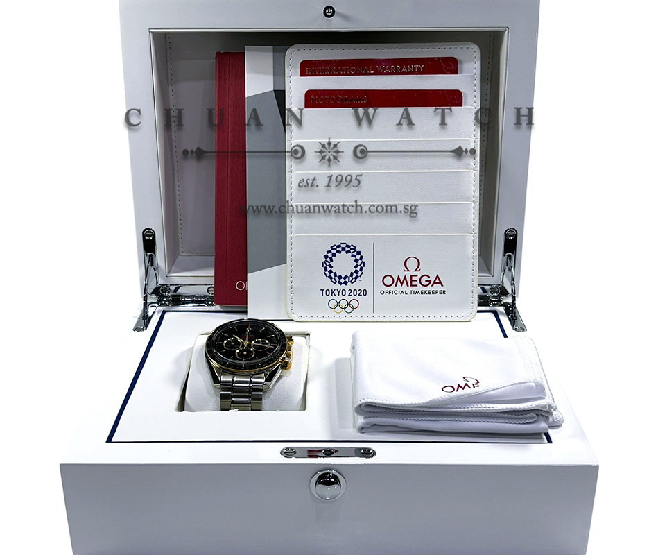 Omega Speedmaster Moonwatch 'Tokyo 2020' Olympic Games Collection Two-Tone 42mm 522.20.42.30.01.001 Black (Limited Edition of 2020 Pieces Only) - Image 2