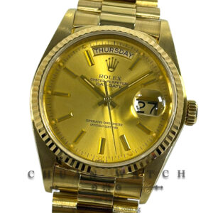 Rolex Day-Date President Yellow Gold 36mm 18038 Champagne Index Tritium - Discontinued