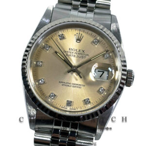 Rolex Gents' DateJust Jubilee 36mm 16234 Silver Diamonds Tritium - Discontinued