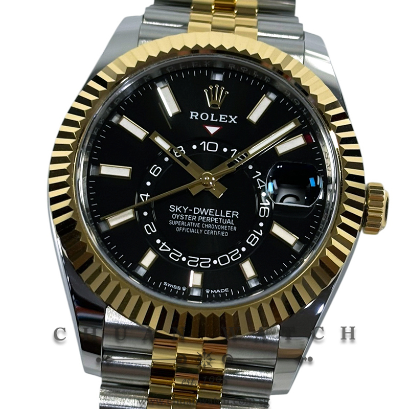 Rolex Sky-Dweller Jubilee Two-Tone 42mm 336933 Black