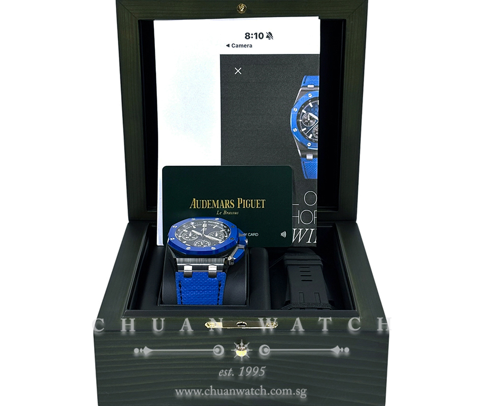 Audemars Piguet Royal Oak Offshore Black Ceramic 43mm 26420CE Smoked Blue - Image 2