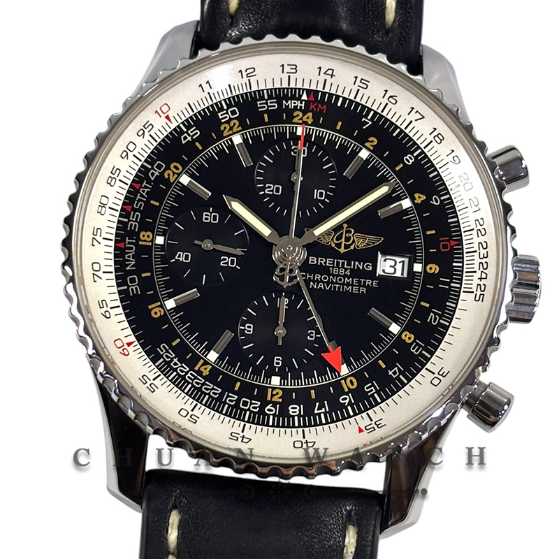 Breitling Navitimer Chronograph GMT 46 A24322 Black - Discontinued