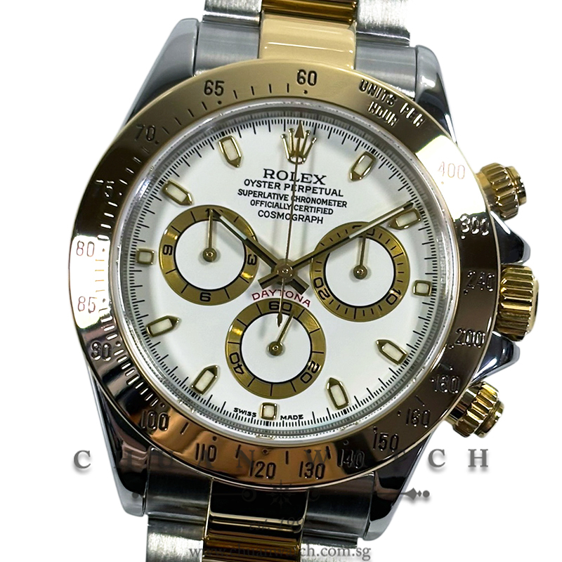 Rolex Cosmograph Daytona Two-Tone 116523 White Index - Discontinued