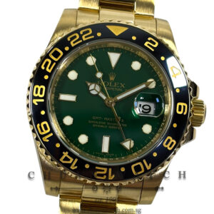 Rolex GMT-Master II Yellow Gold 116718LN Jade Green - Discontinued