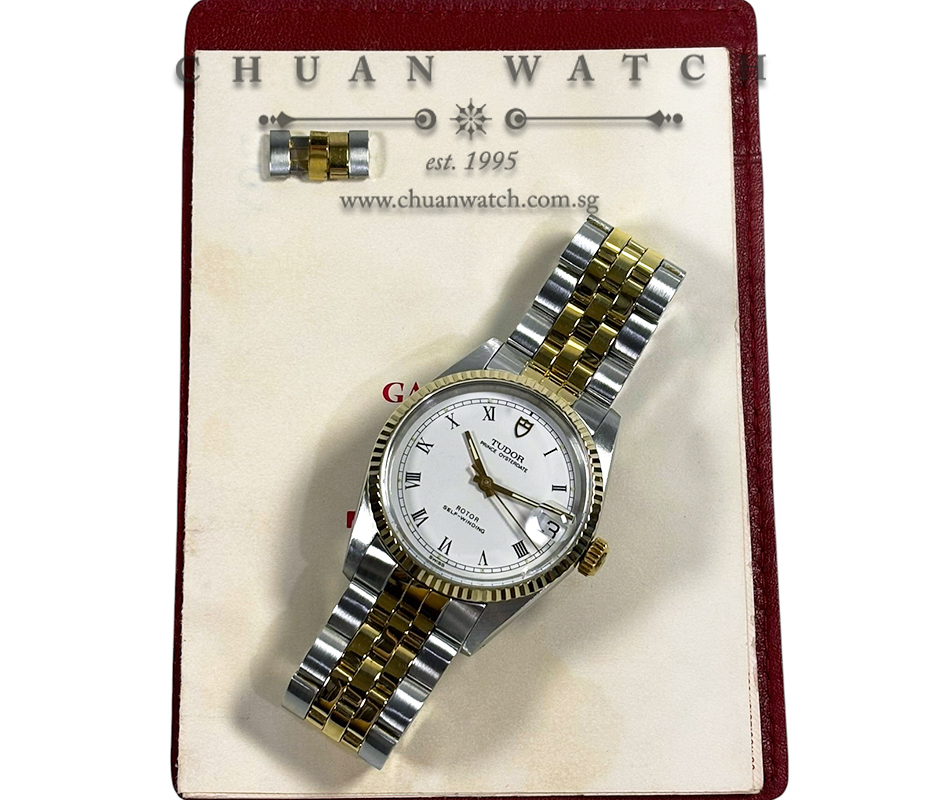 Tudor Prince Oysterdate Two-Tone 32mm 75403 White Roman - Discontinued - Image 2