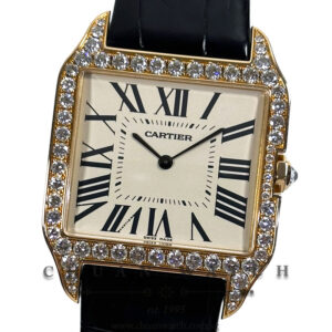 Cartier Santos-Dumont Large Rose Gold Diamonds 34.6mm WH100751 - Discontinued