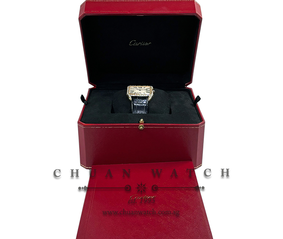 Cartier Santos-Dumont Large Rose Gold Diamonds 34.6mm WH100751 - Discontinued - Image 2