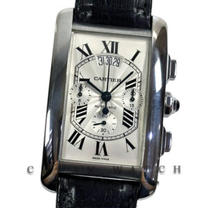 Cartier Tank Americaine XL Chronograph White Gold 52mm W2610651 - Discontinued