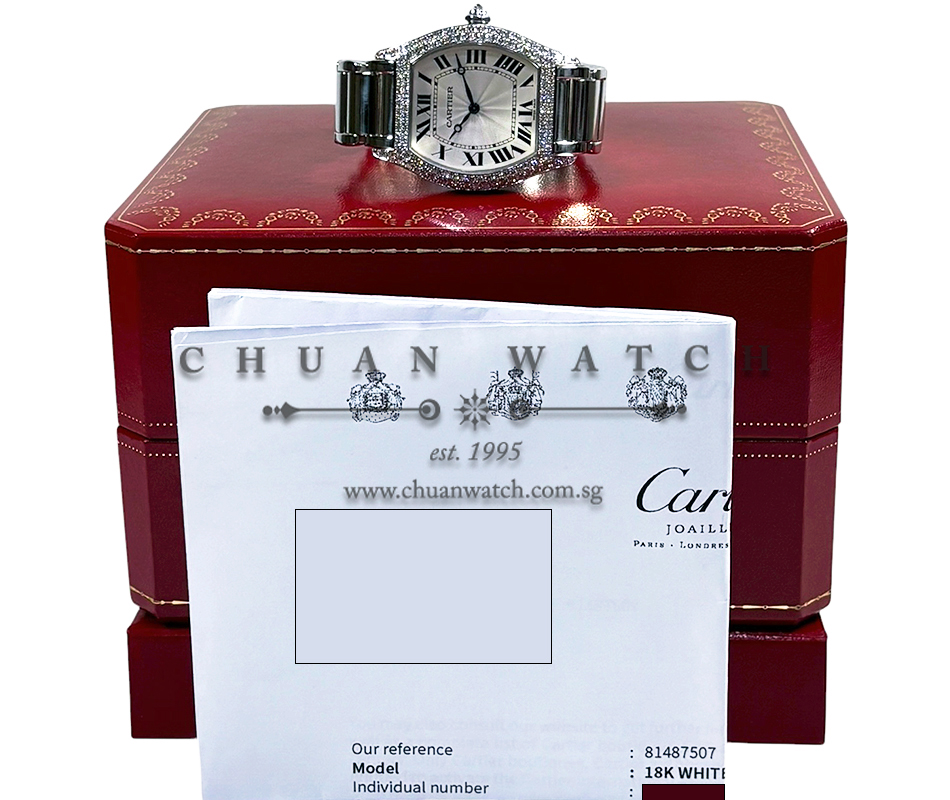 Cartier Tortue Large White Gold Diamonds 34mm WA5038W9 - Discontinued - Image 2