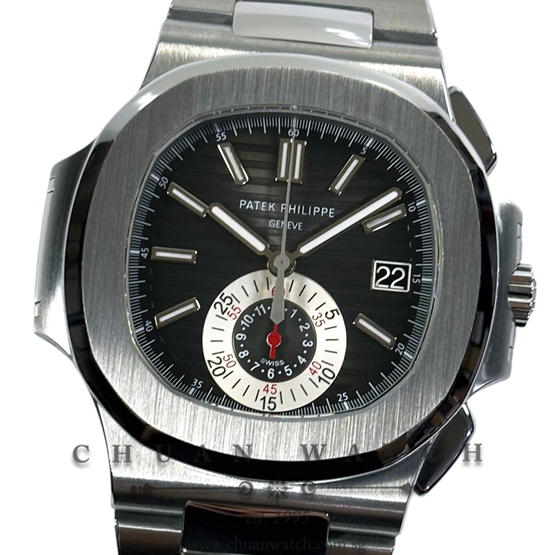 Patek Philippe Nautilus Flyback Chronograph Steel 40.5mm 5980/1A-014 Black - Discontinued