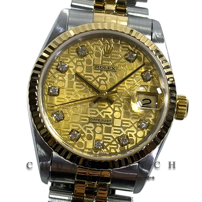 Rolex Boys' DateJust Two-Tone 31mm 68273 Champagne Jubilee Diamonds - Discontinued