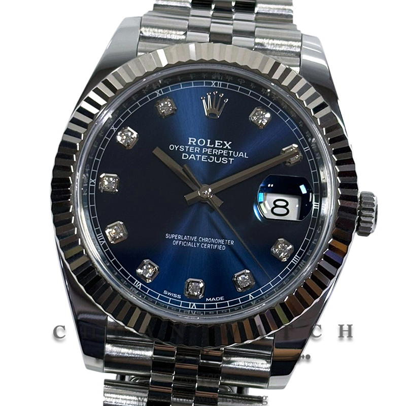 Rolex DateJust 41 Jubilee 126334 Blue Diamonds