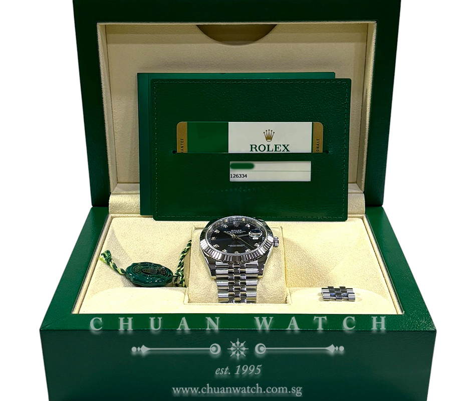 Rolex DateJust 41 Jubilee 126334 Blue Diamonds - Image 2