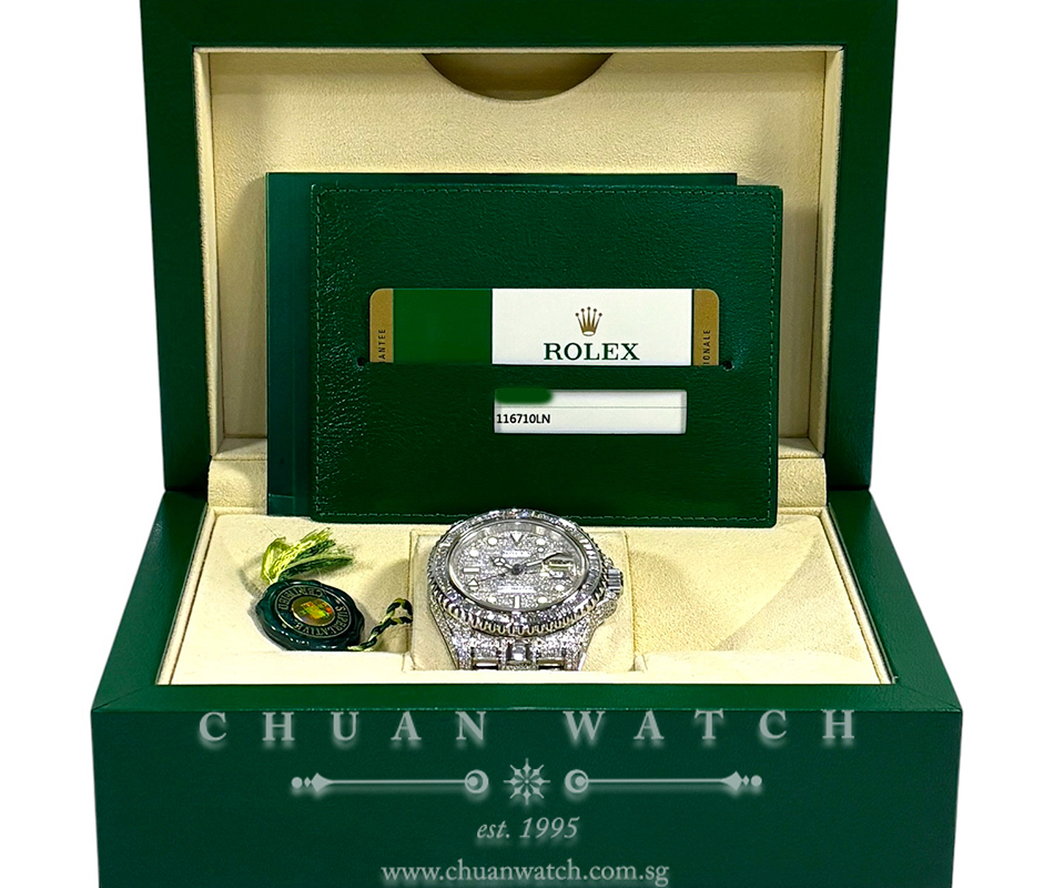 Rolex GMT-Master II Custom-Set 'Ice' Pave Diamonds 116710LN - Discontinued - Image 2