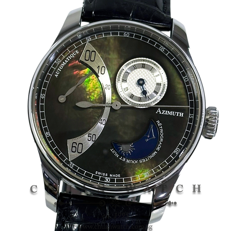 Azimuth 'RMDN' Retrograde Minutes Day/Night Black MOP 42mm - Discontinued
