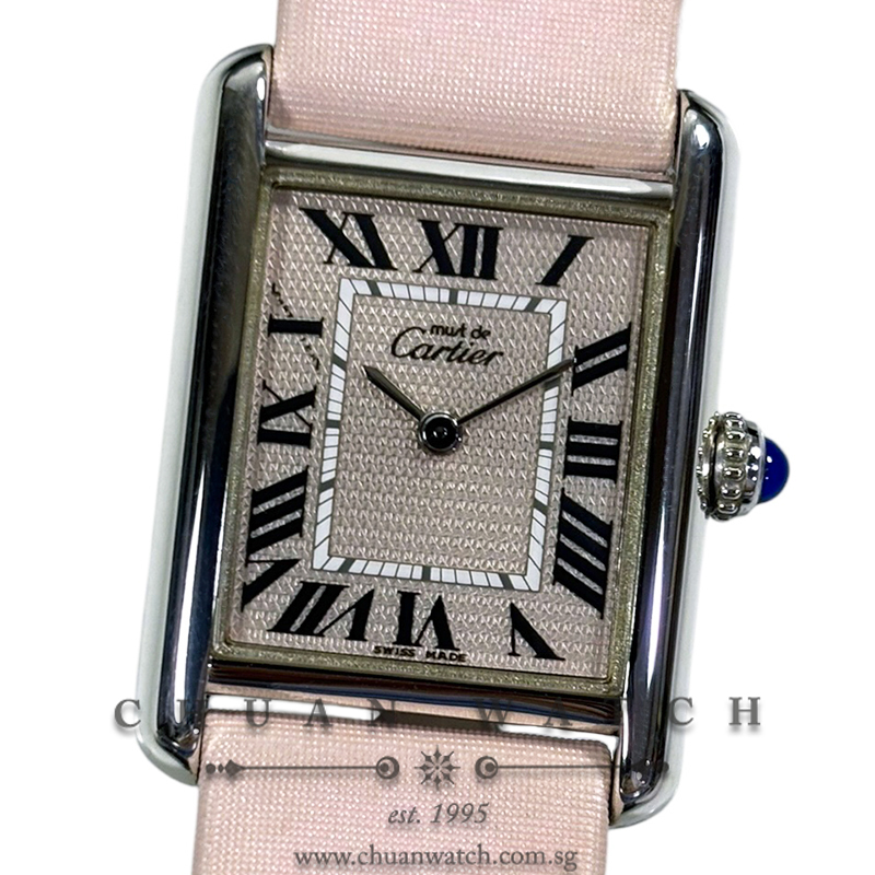 Cartier Tank Must Small Vermeil 'Christmas Edition' Pink Quartz 22mm W1016130 - Discontinued