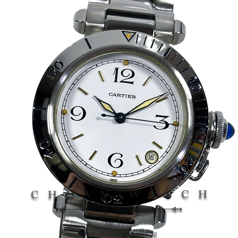 Cartier Pasha Date Automatic 36mm W3100655 White Tritium - Discontinued