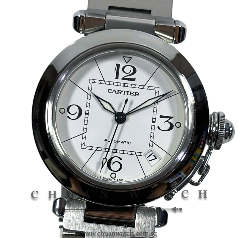 Cartier Pasha C Date Automatic 35mm W31074M7 White - Discontinued