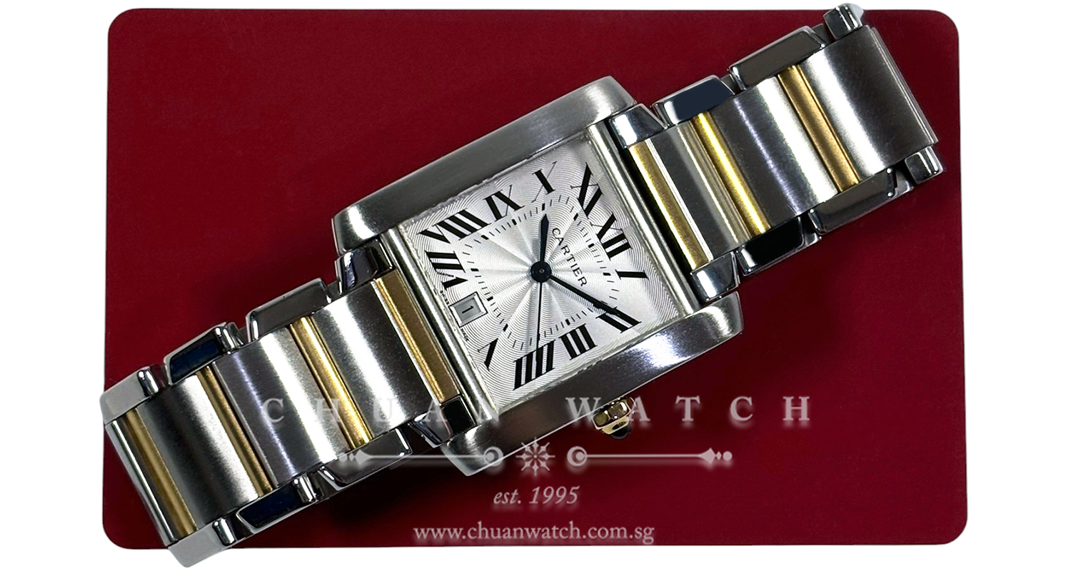 Cartier Tank Francaise Large Automatic Two-Tone 28mm W51005Q4 - Discontinued - Image 2
