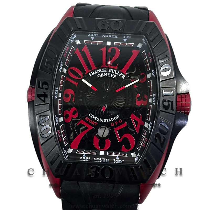 Franck Muller Conquistador Grand Prix Red Ergal 9900 SC DT GPG TT NR ERG Black - Discontinued