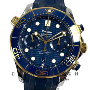 Omega Seamaster Diver 300M Co-Axial Master Chronometer Chronograph Two-Tone 44mm 210.22.44.51.03.001 Blue