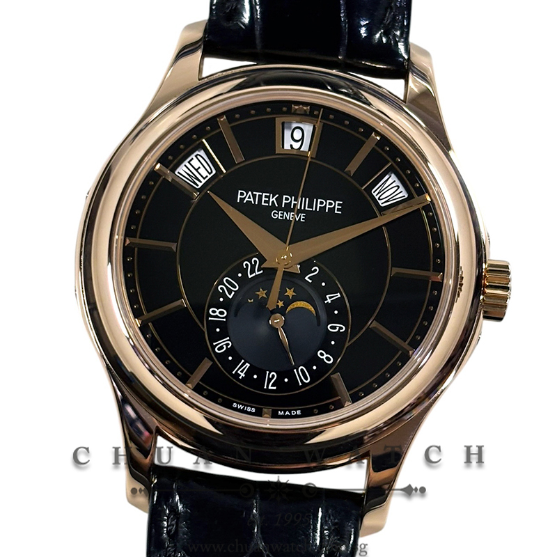Patek Philippe Annual Calendar MoonPhase Rose Gold 40mm 5205R-010 Black - Discontinued