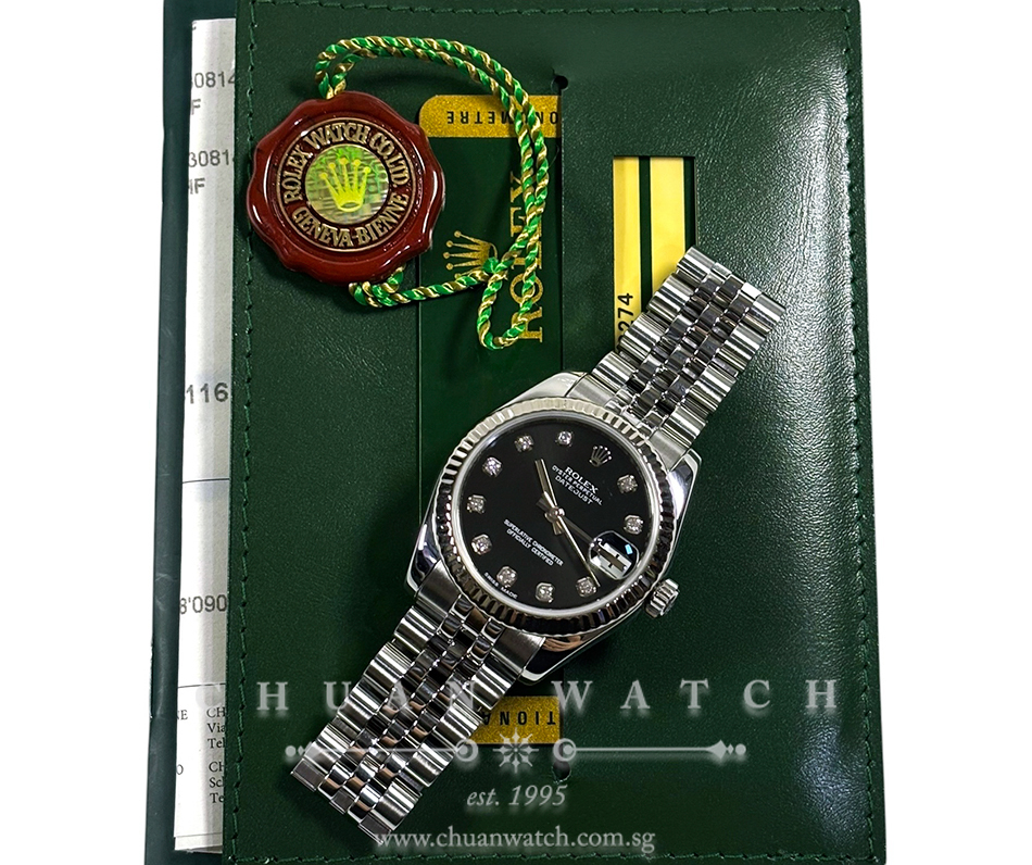 Rolex Boys' DateJust Jubilee 31mm 178274 Black Diamonds - Discontinued - Image 2