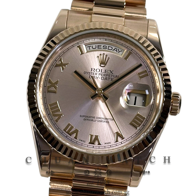 Rolex Day-Date President Everose 36mm 118235 Pink Roman - Discontinued