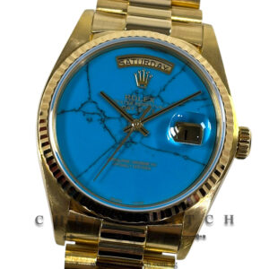 Rolex Day-Date President Yellow Gold 36mm 18038 Custom Turquoise - Discontinued