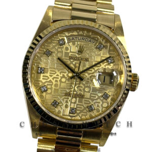 Rolex Day-Date President Yellow Gold 36mm 18238 Champagne Jubilee Diamonds - Discontinued